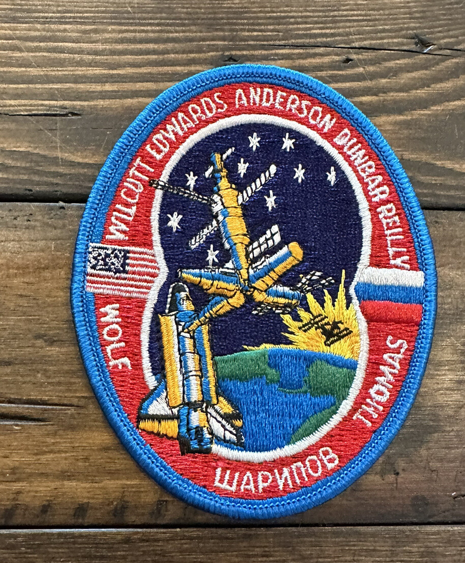 Vintage Nasa Space Shuttle Wolf Thomas Embroidered Patch 4-3/4” Tall