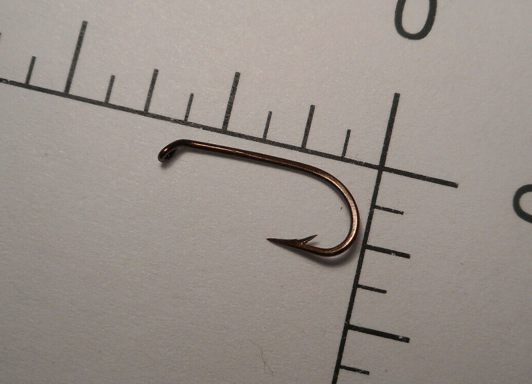100 Mustad #10 Fly/BAIT VIKING Hooks FORGED TD tap. EYE Bronzed REVERSED 9485