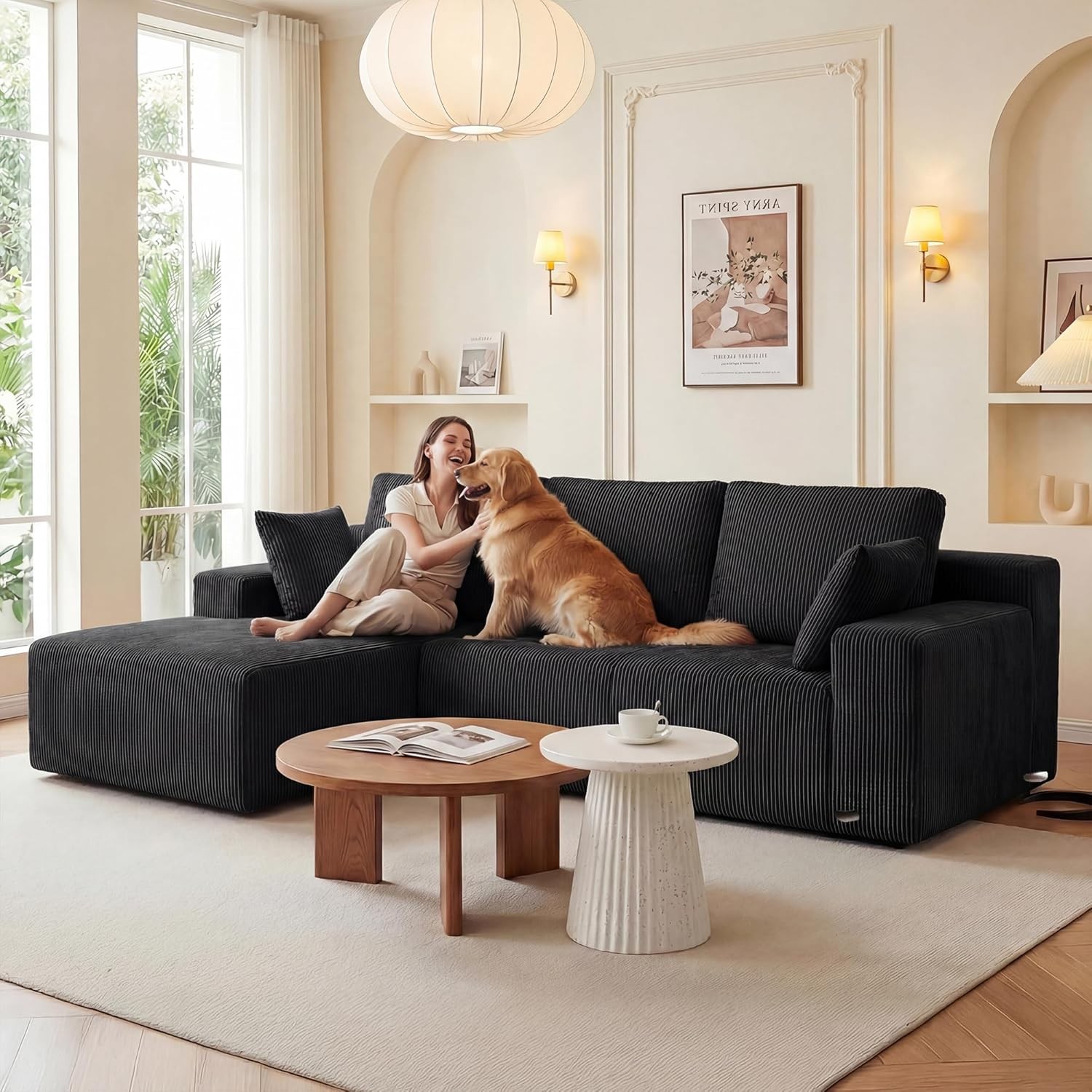 Cloud Sectal Bonel Couches for Living Room,Single sofa block