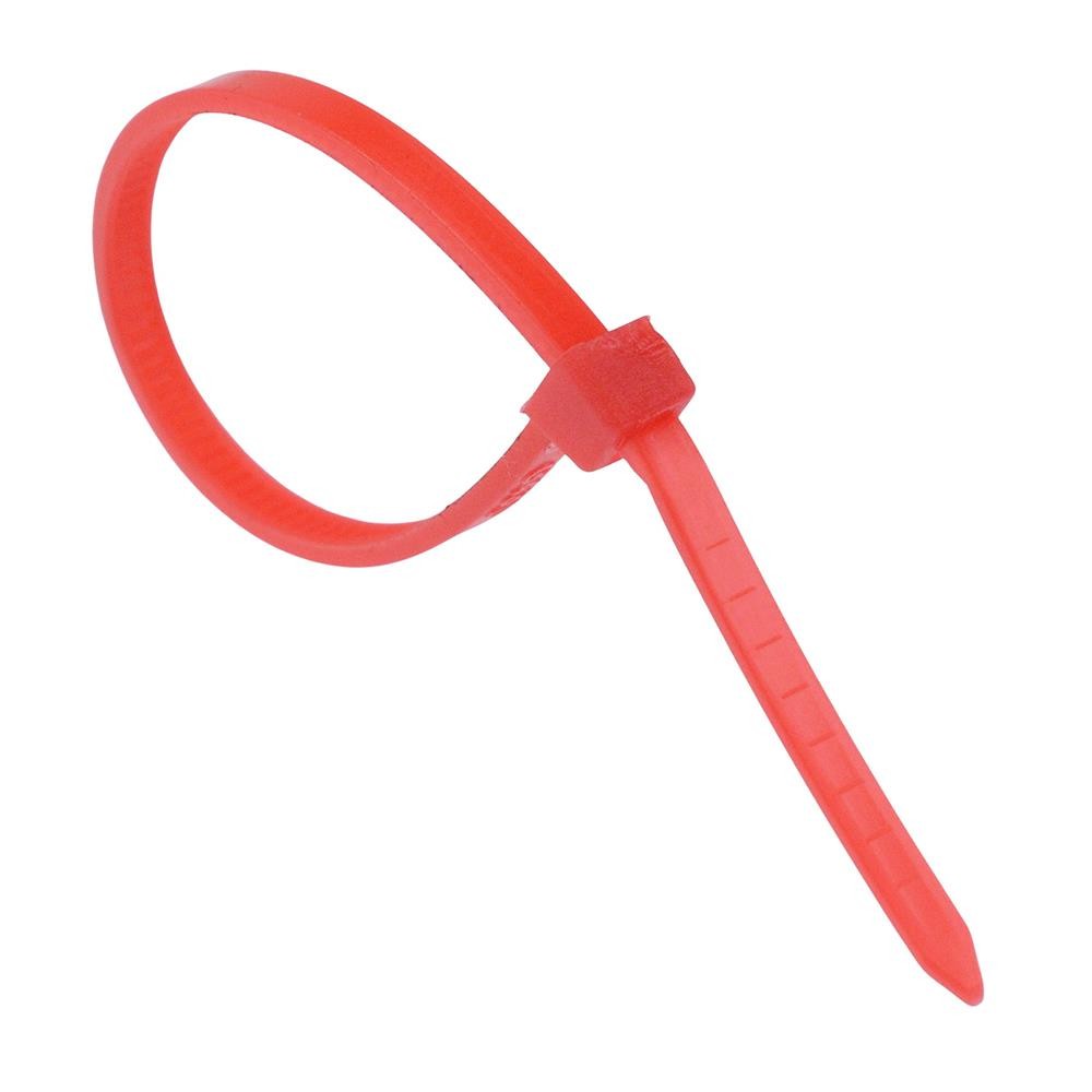 2.5mm x 100mm Red Zip Cable Tie - Pack of 100