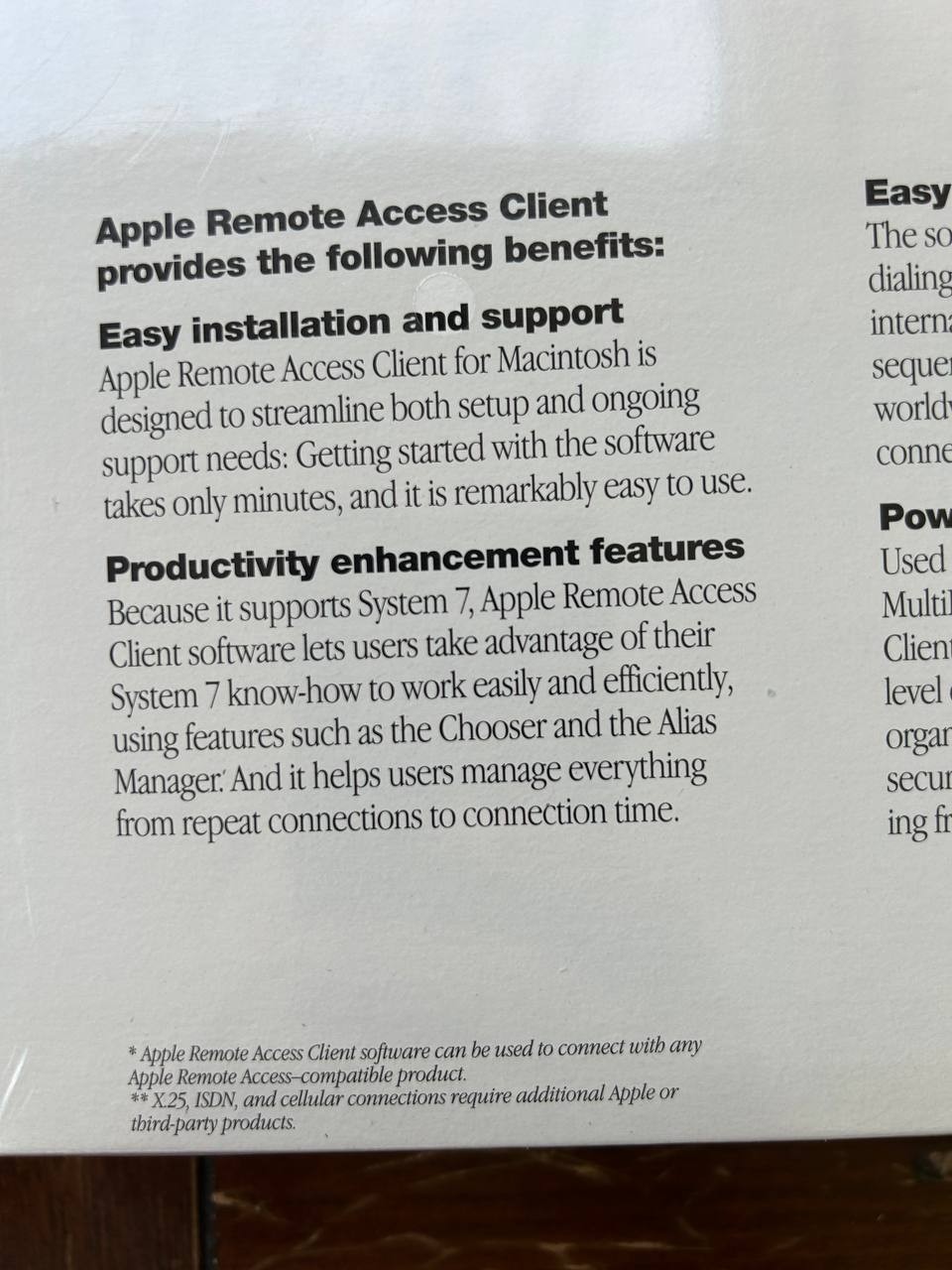 Vintage Apple Remote Access Server Network Software For Macintosh. 1993 year