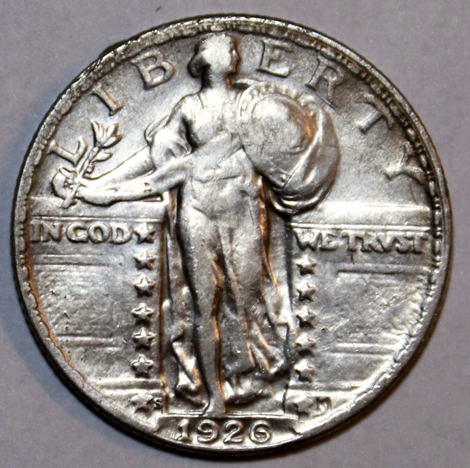 1926-S Standing Liberty Silver Quarter - AU - Details - #6964D