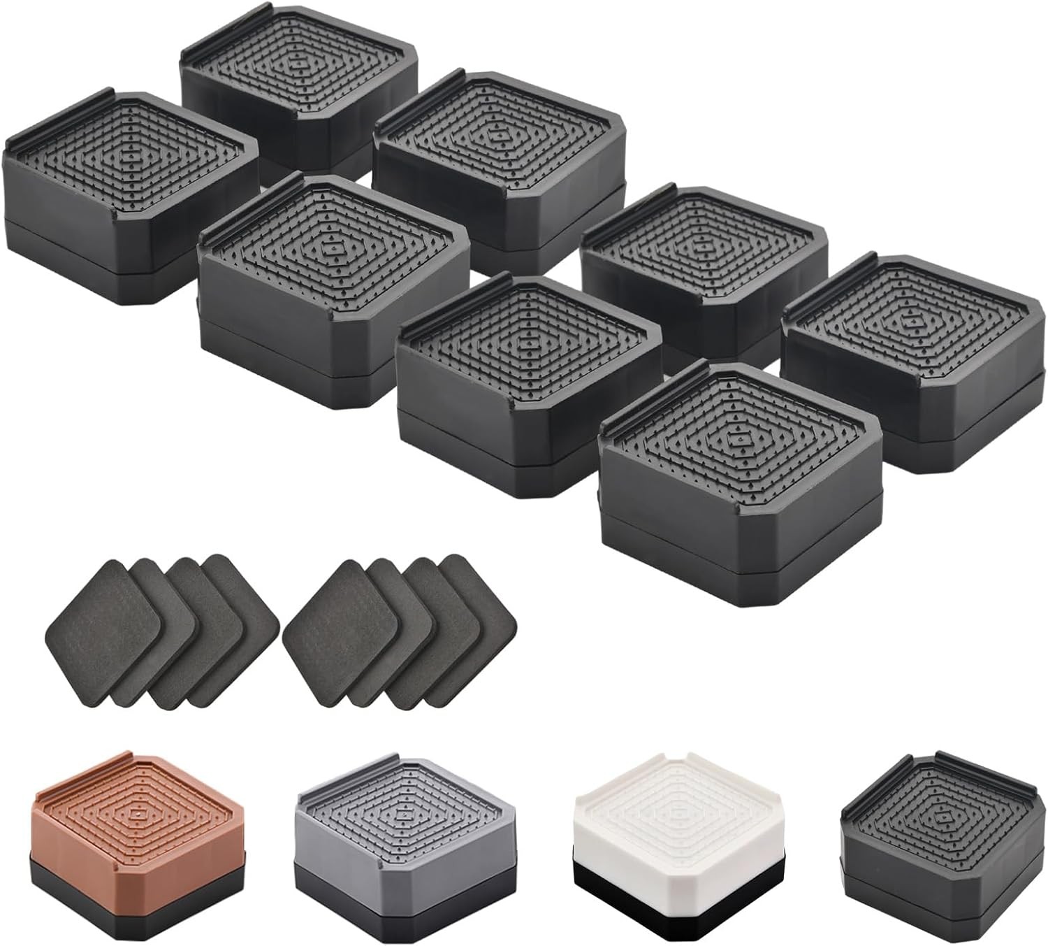 Bed Risers Furniture Risers Heavy-Duty Rectangular Adjustable Block Lift