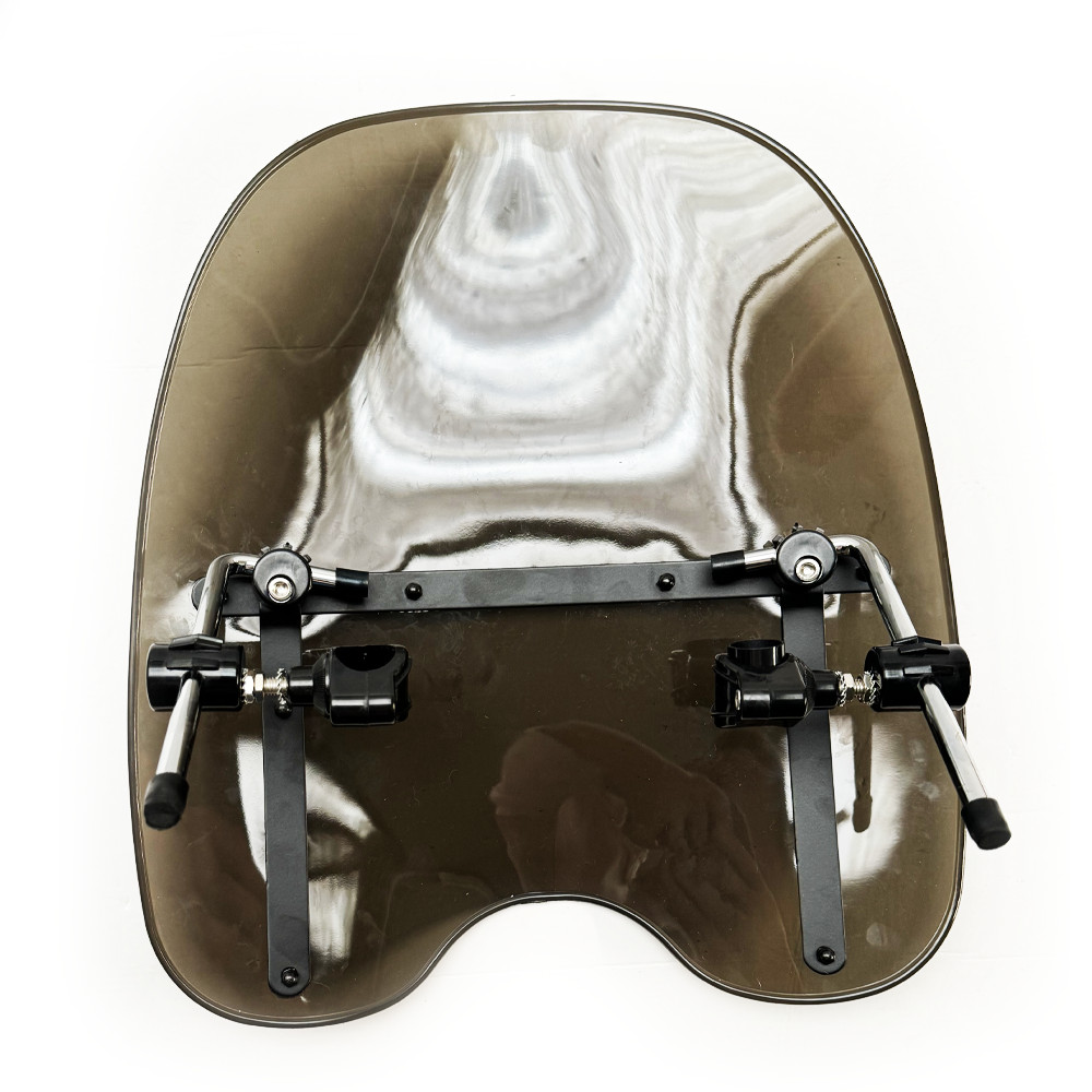 Universal 7/8'' Motorcycle Windscreen Smoked Windshield For Harley Suzuki