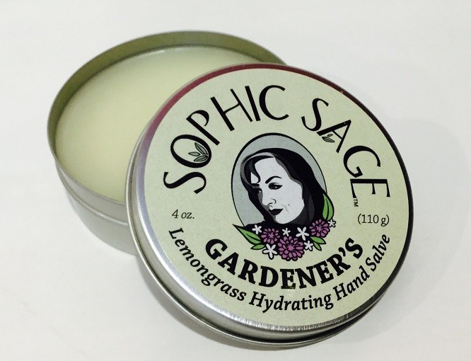 Sophic Sage 4oz Gardener's Lemongrass Hydrating Hand Balm Sticky Resin Remover