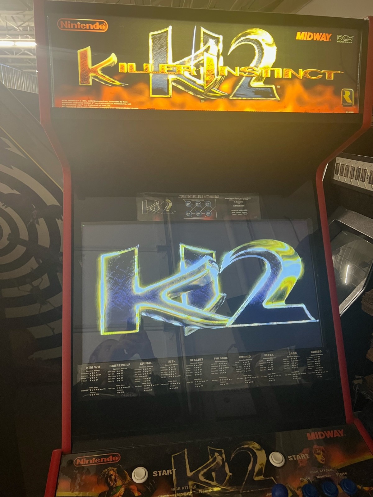KILLER INSTINCT II ARCADE MACHINE by MIDWAY 1996 (Excellent Condition)