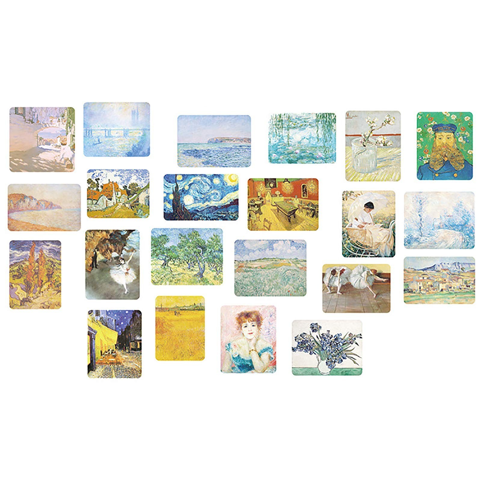 Doraking 200PCS Middle Size Art Theme Scrapbook Washi Stickers for Scrapbooki...