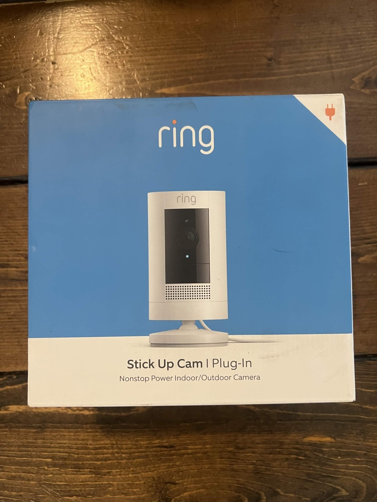 Ring Stick Up Cam Plug-In Wired Indoor Outdoor Security Camera NEW