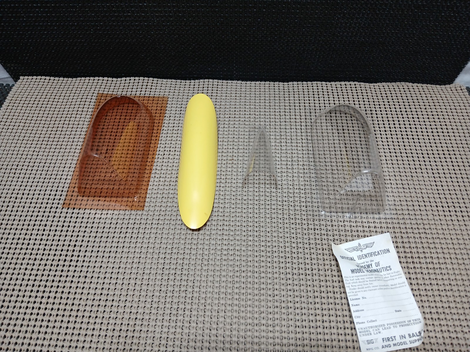 LOT OF 4 RANDOM*MODEL AIRPLANE ENGINE PARTS*CANOPIES*SP*NOS*SAI
