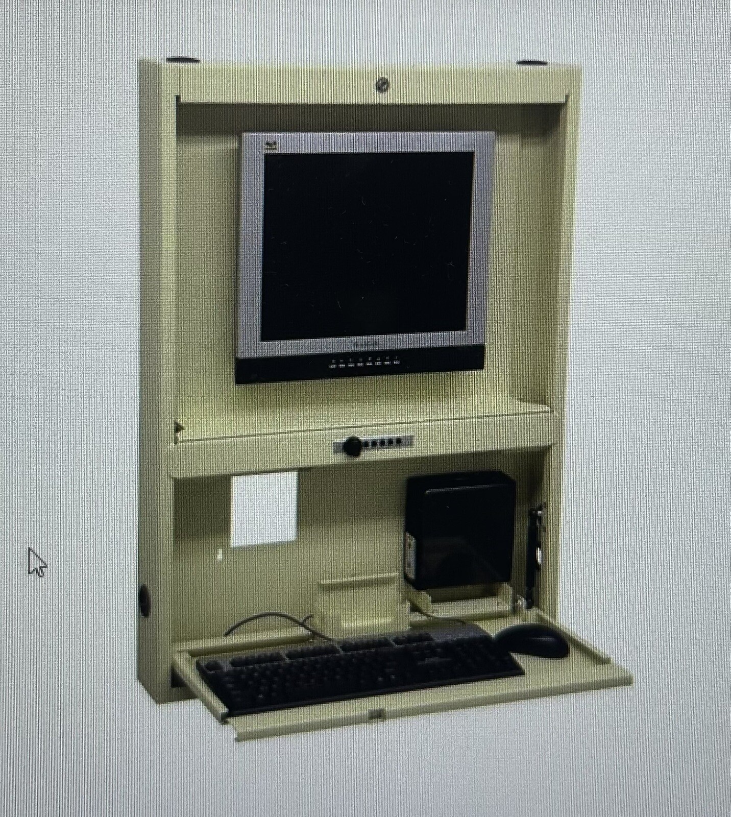 Omnimed 291440-BG Wall Mounted Locking Desk