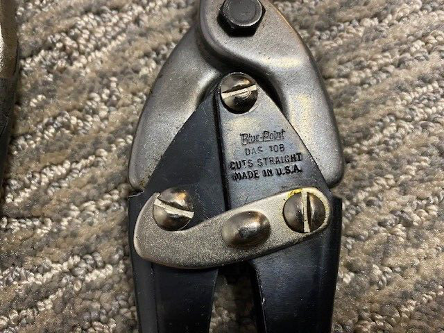 Lot of 3 VTG Tin Snips Craftsman Bluepoint & Unbranded Straight Sheet Metal