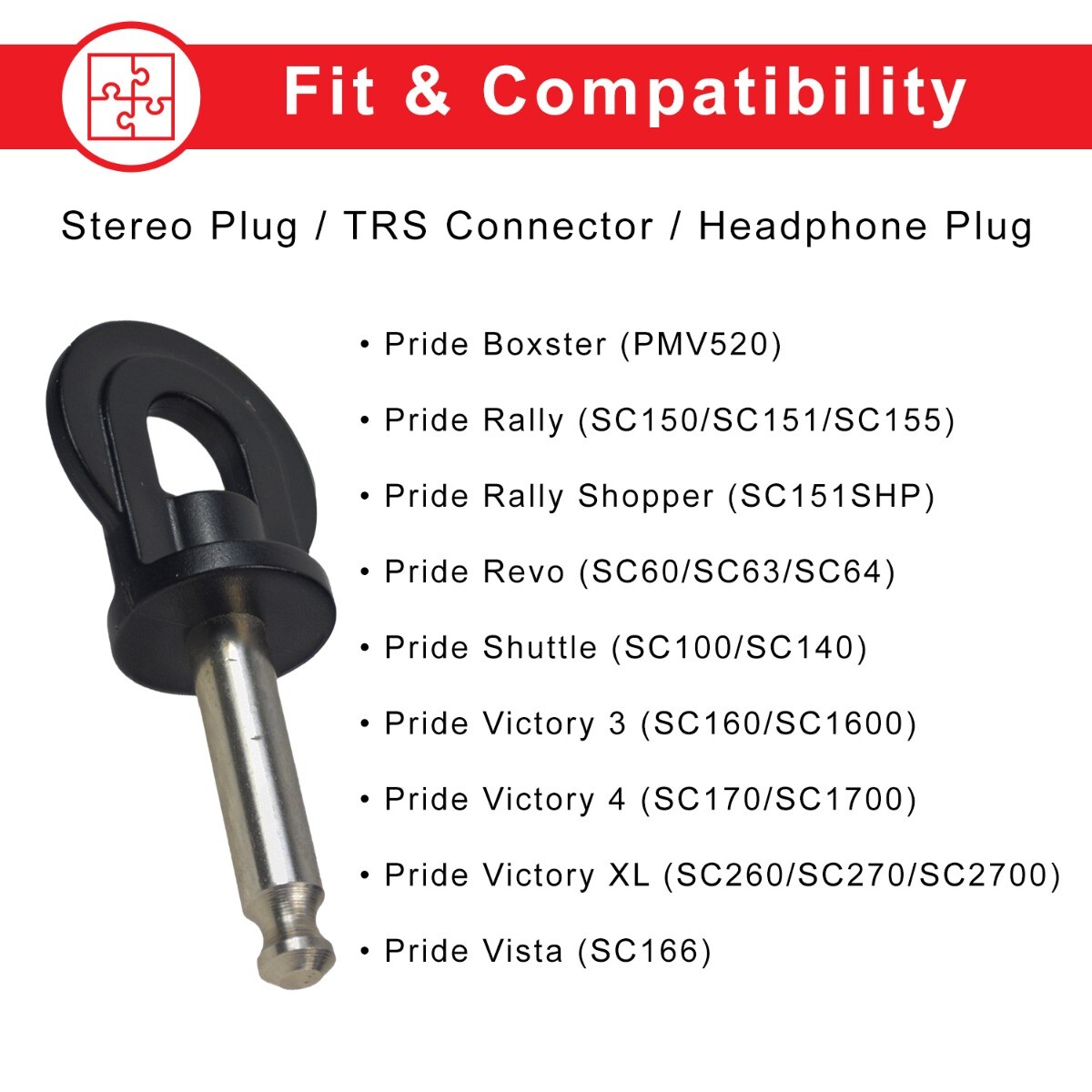 Key (Stereo Plug Style) with Loop Head for Pride Mobility Scooters (KEYSCO1005)