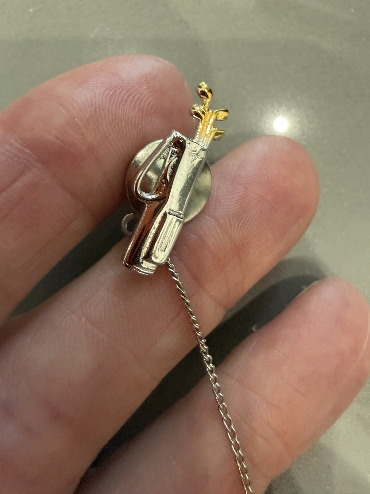 Sterling Golf Pin Vintage Jewelry for Golfer Hat Tie Pin