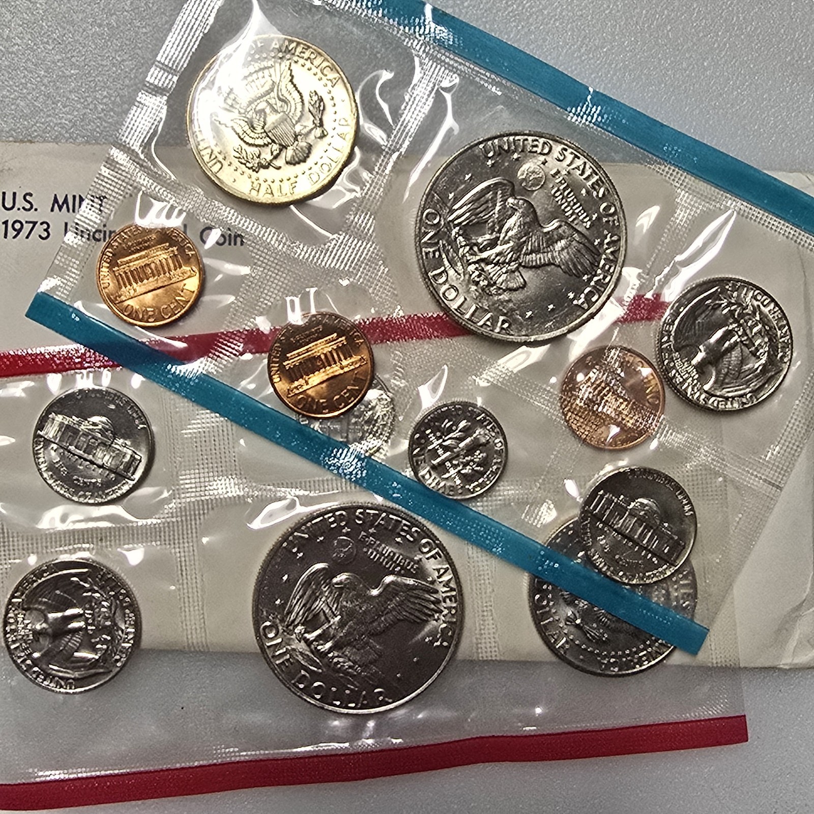 US Mint Sets 1968 - 1981 14 Uncirculated P & D Sets Includes 3 Silver Halves OGP