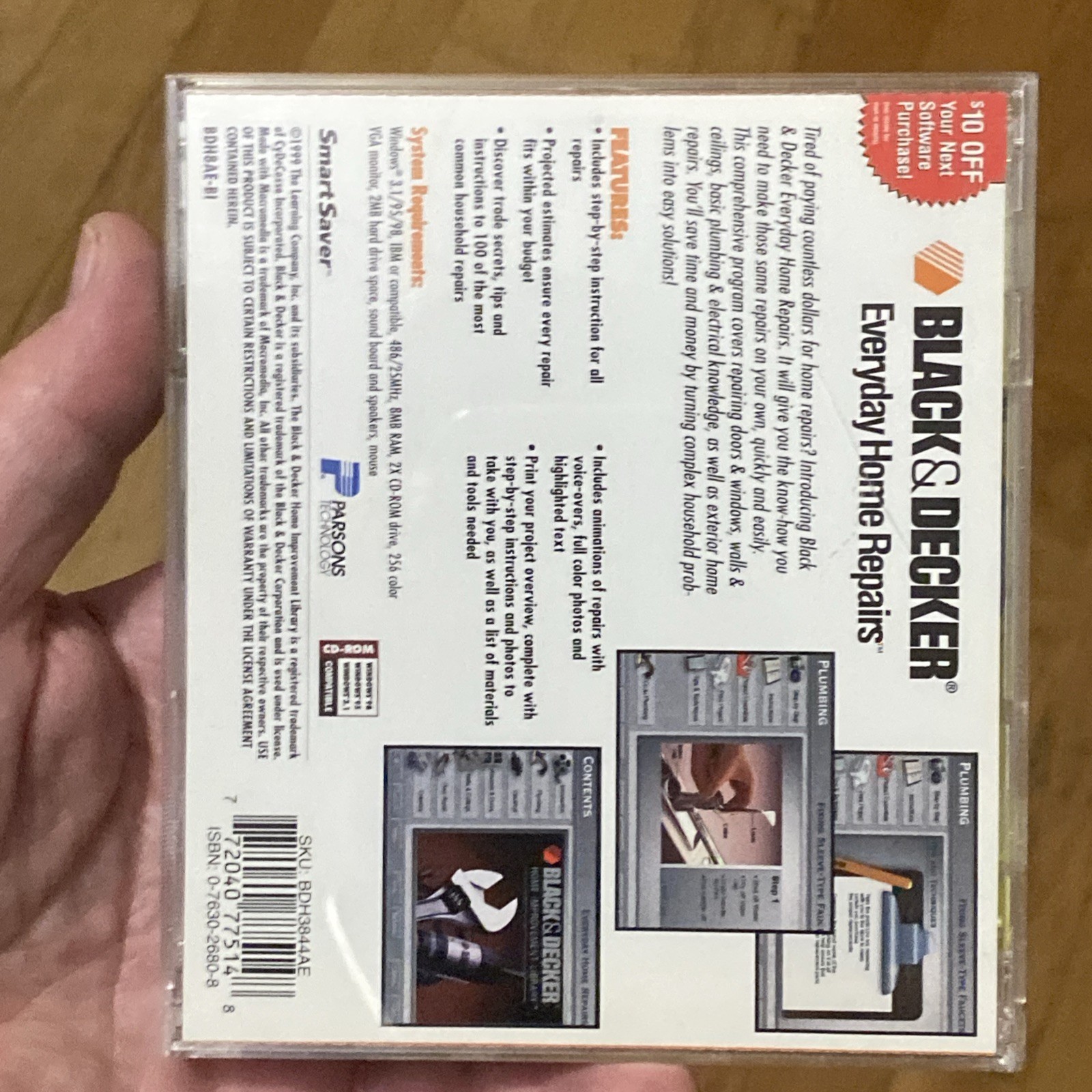 VINTAGE Black & Decker Everyday Home Repairs PC CD Rom 90s Educational Software