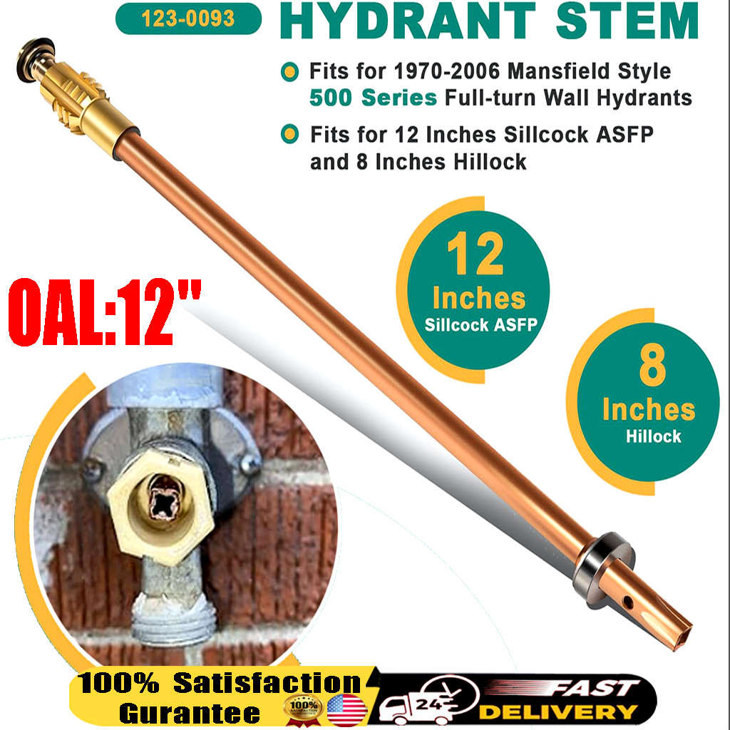 123-0093 500 Series Mansfield Style Stem Assembly For Prier 8-Inch Sillcock ASFP