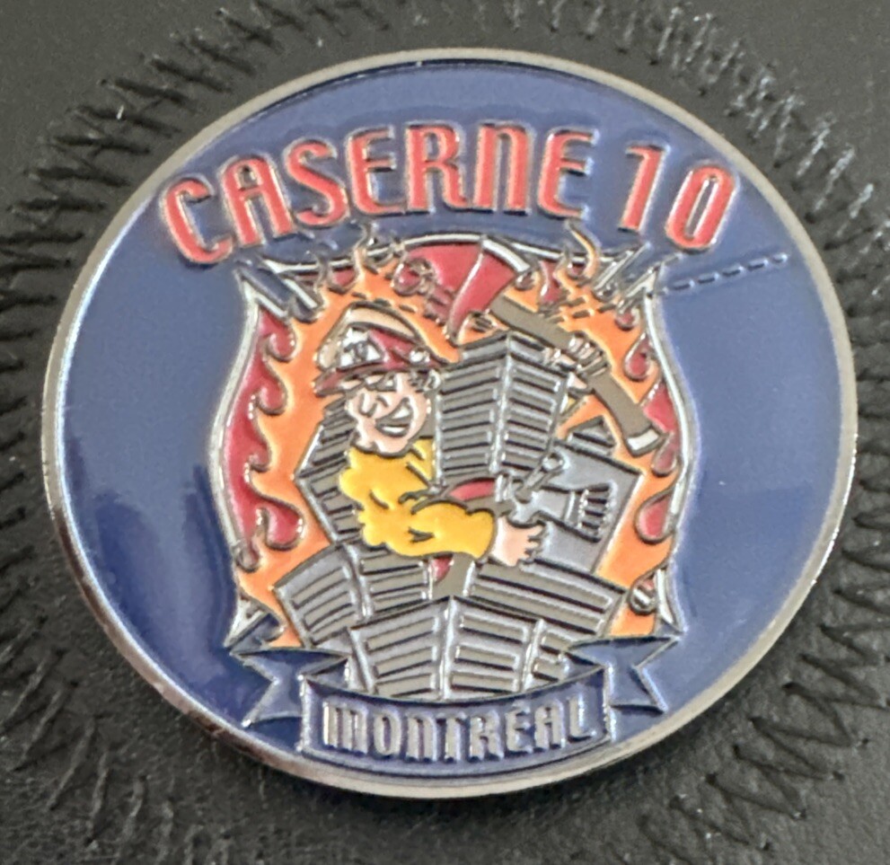 SIMFD Montreal Fire Rescue Department Caserne-10 Challenge Coin Securite Incendi