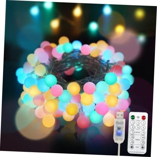 Easter Lights Plug in, 33ft 100 Led USB Pastel String 100LED USB Multicolor