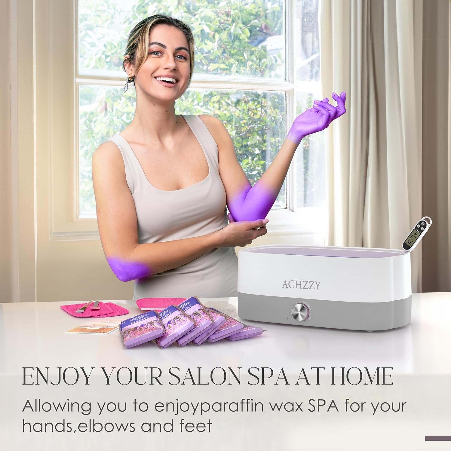 Paraffin Wax Machine for Hands and Feet, 4000ml Bath, Charcoal Gray