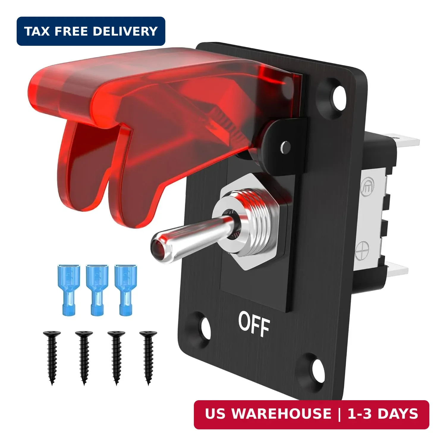 Toggle Switch 12V DC 20A Lighted Toggle Switch 3 Pin ON/Off SPST LED