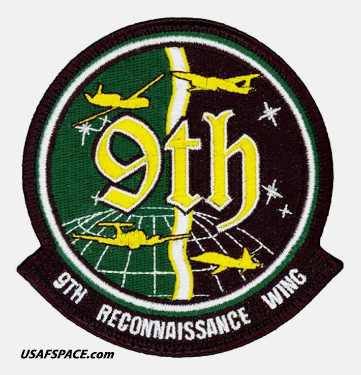 USAF 9th RECONNAISSANCE WING -U-2- RQ-4-GLOBAL HAWK UAV-DOD ORIGINAL VEL PATCH