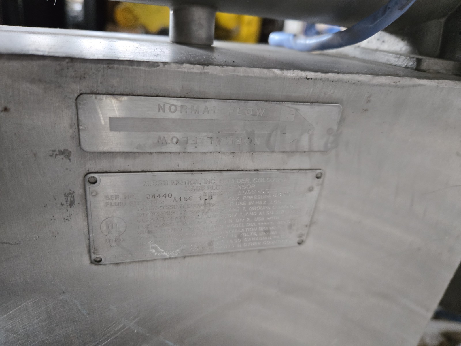 Micro Motion Mass Flow Meter. Model D 100S-SS