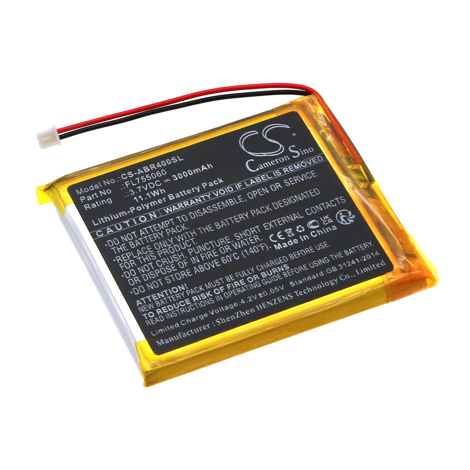 Battery for Anbernic RG40XX RG40XXH FL755060 Game Console CS-ABR400SL 3.7v
