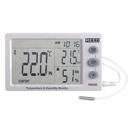 Reed Instruments Temperature And Humidity Meter,5.1" L R6000 Reed Instruments