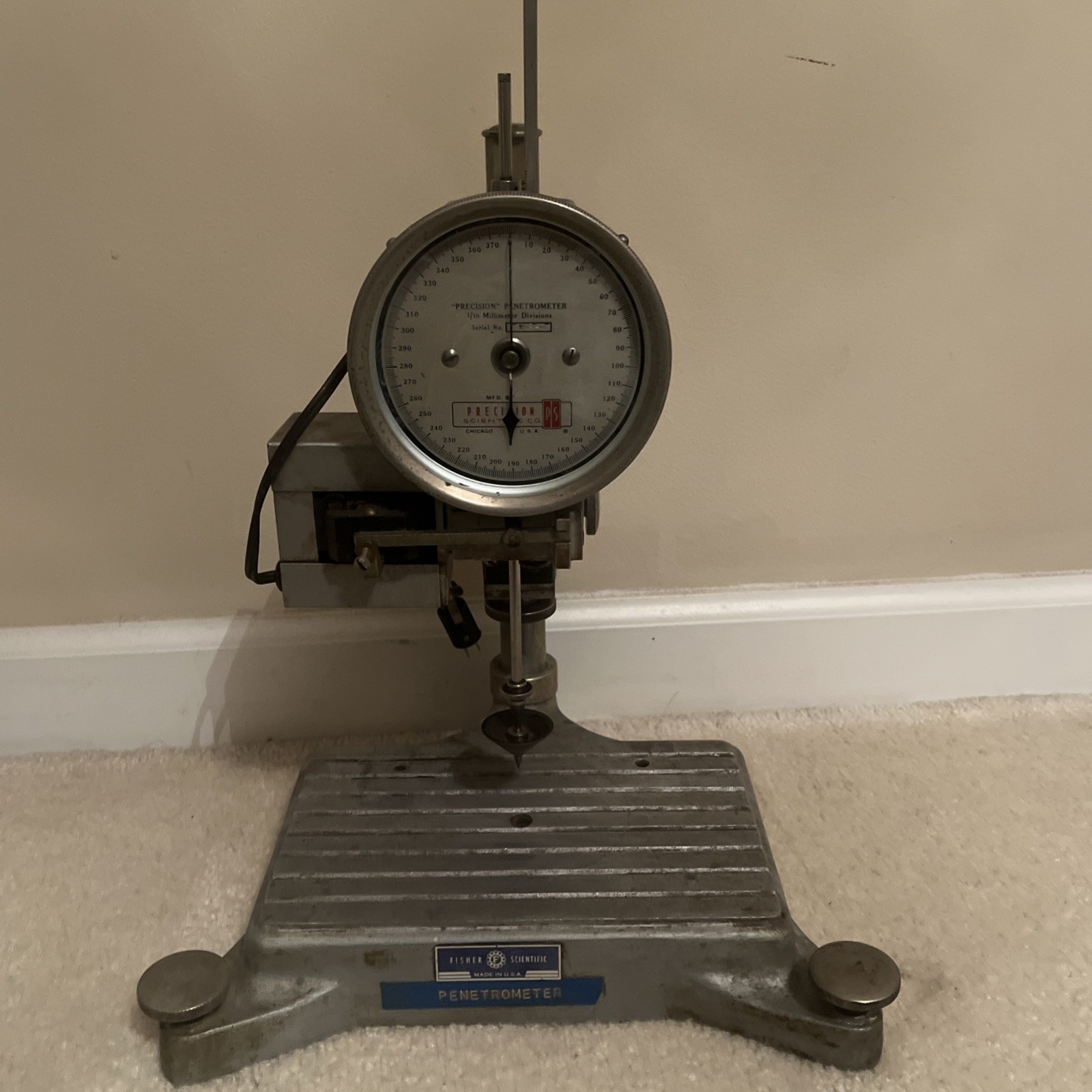 Precision Scientific Vintage PS  Penetrometer USA 1/10 Millimeter