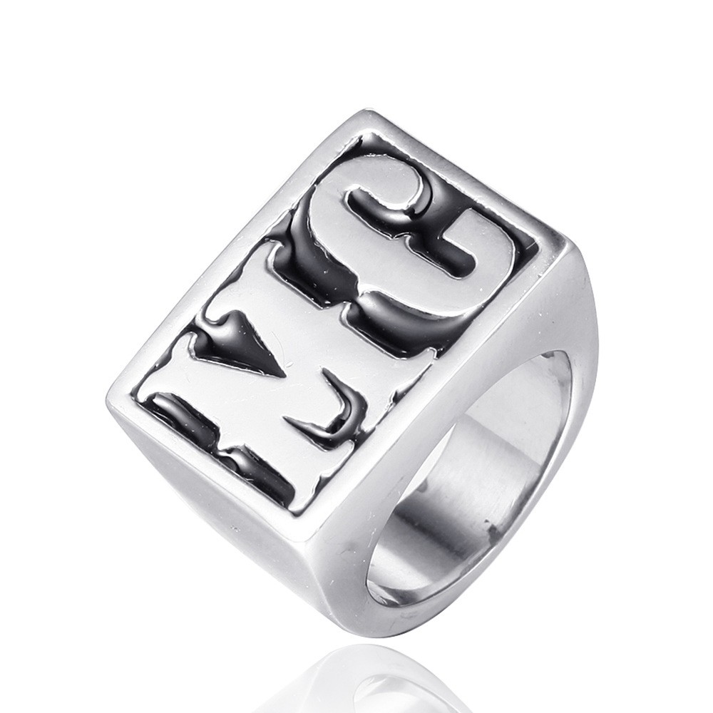 Men Women Motorcycle MC Signet  Ring Stainless Steel Punk Hip Hop Party Biker