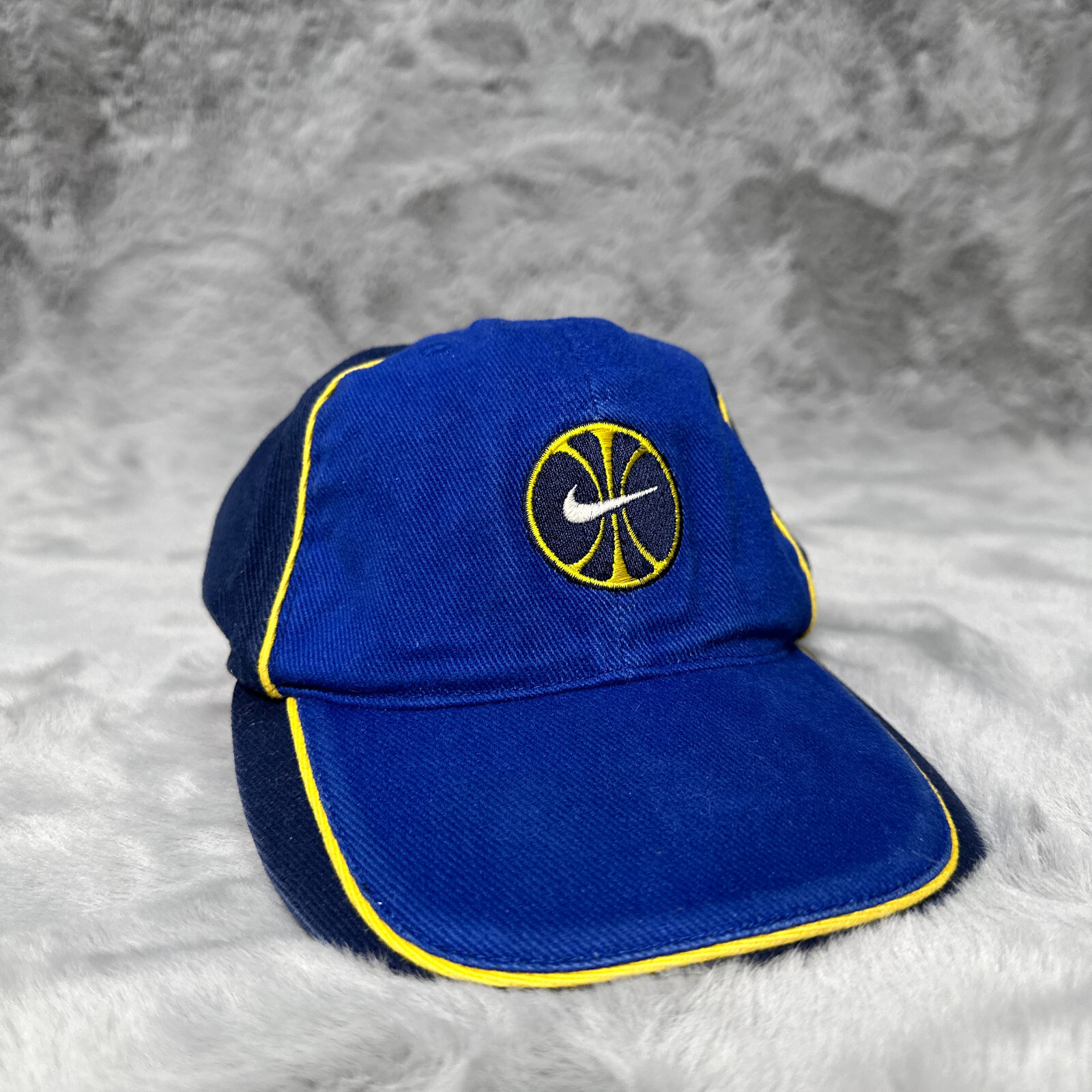 Vintage Nike Hat Kids Blue Basketball Logo Strap Back Casual Outdoor Sports