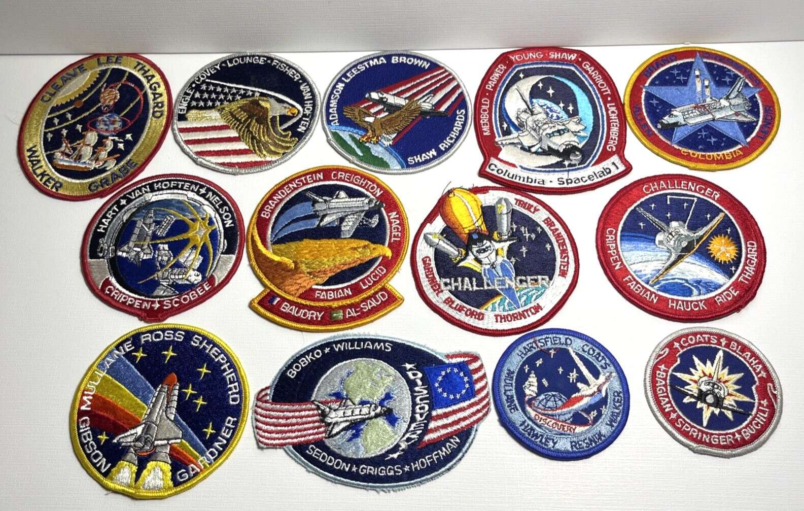 NASA Crew Patches - Discovery Columbia Challenger (Sally Ride) STS - LOT of 13