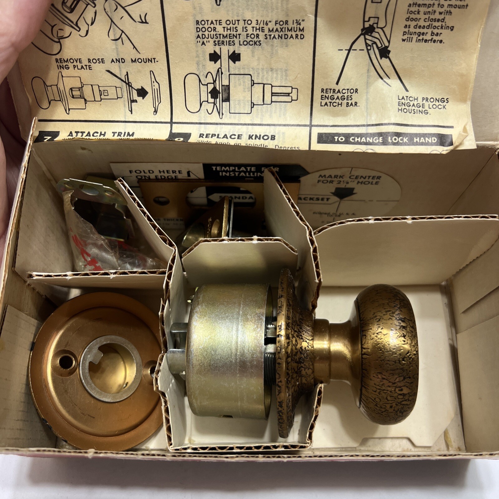 Vtg Schlage Closet Latch A20S CLA 11