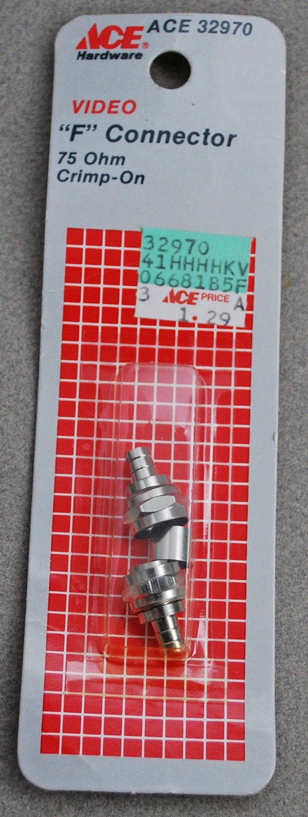 Two Vintage F Connector 75 ohm Crimp-On - In Original Package - Unused