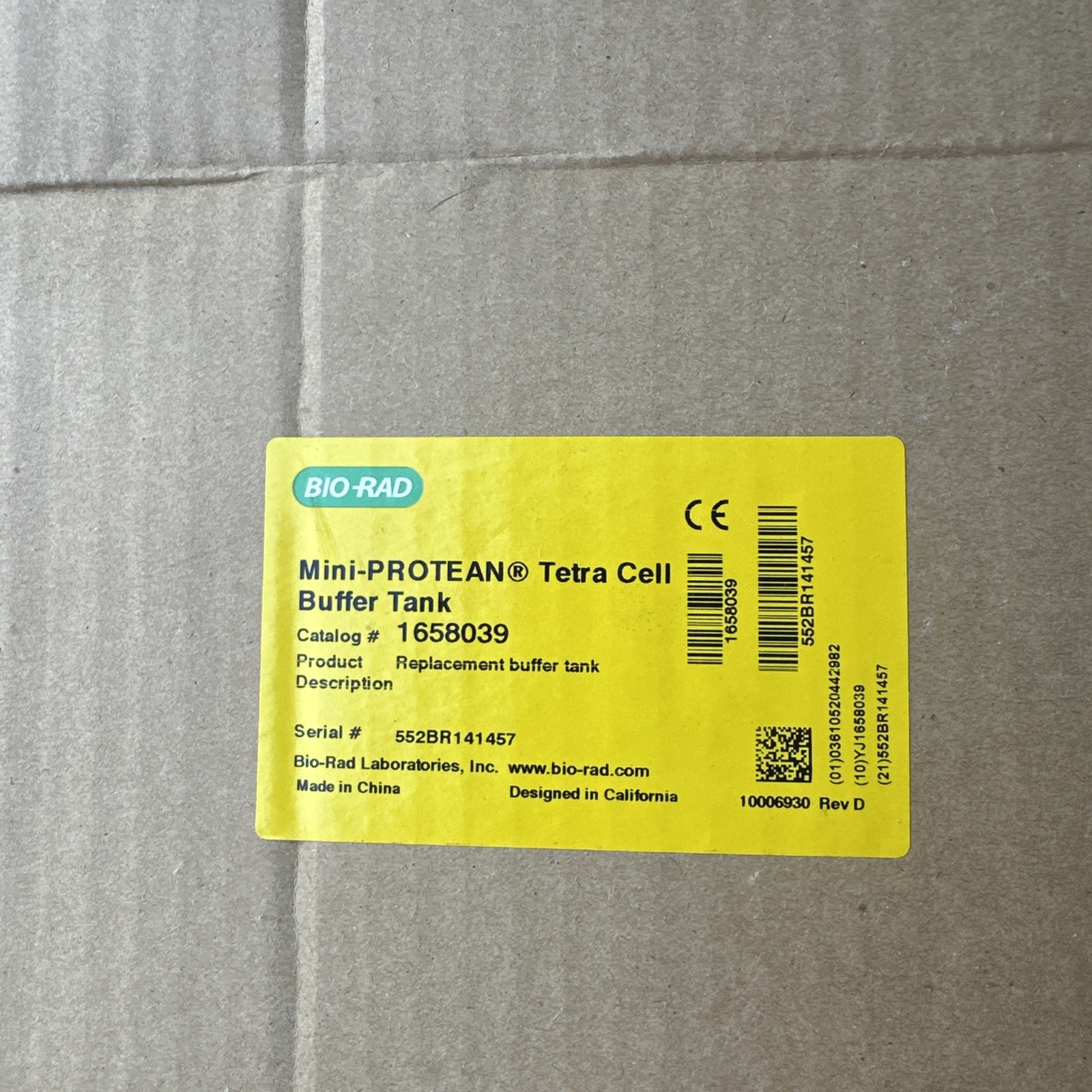 mini-protean tetra cell buffer tank F/S