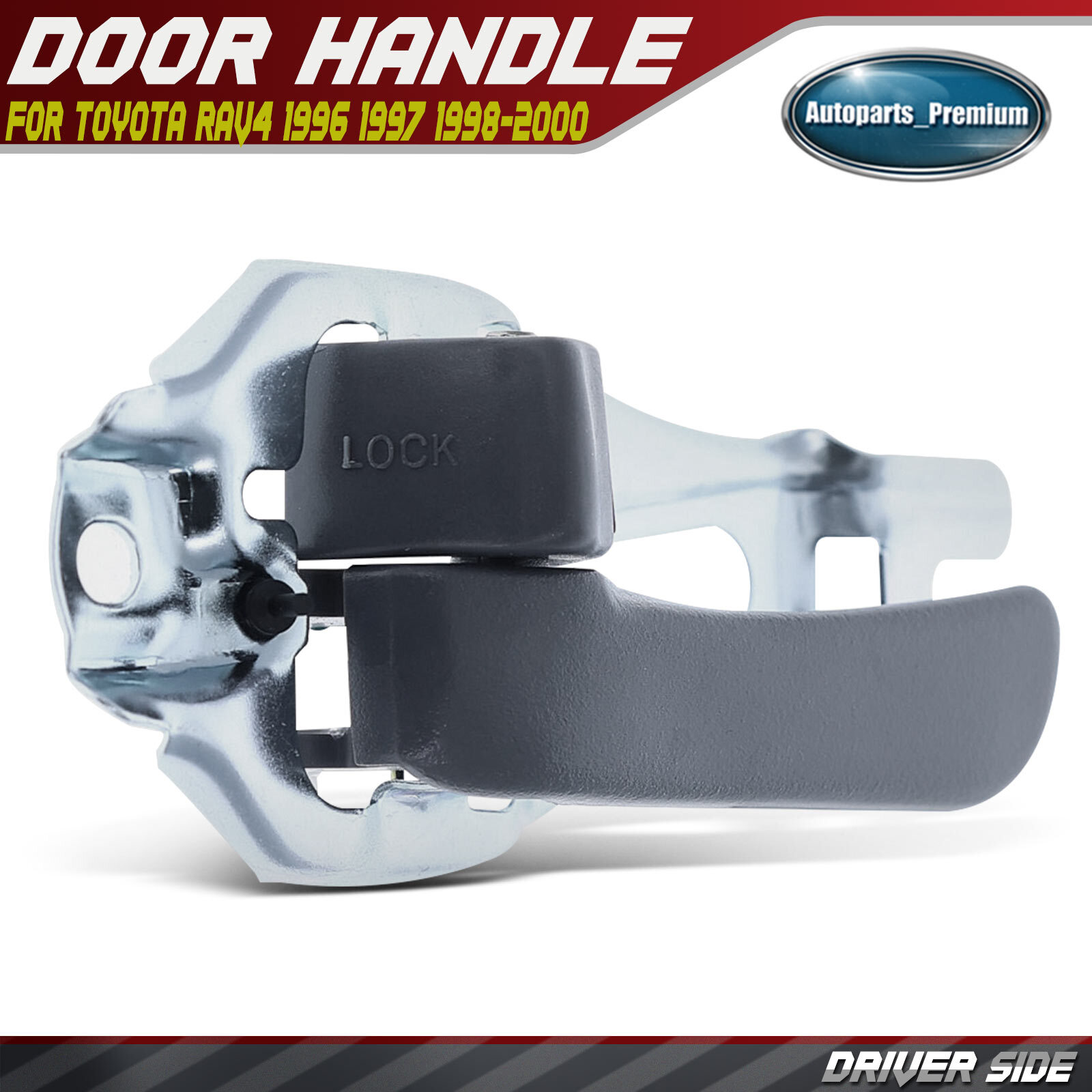 Front Driver or Rear Driver Gray Interior Door Handle for Toyota RAV4 1996-2000