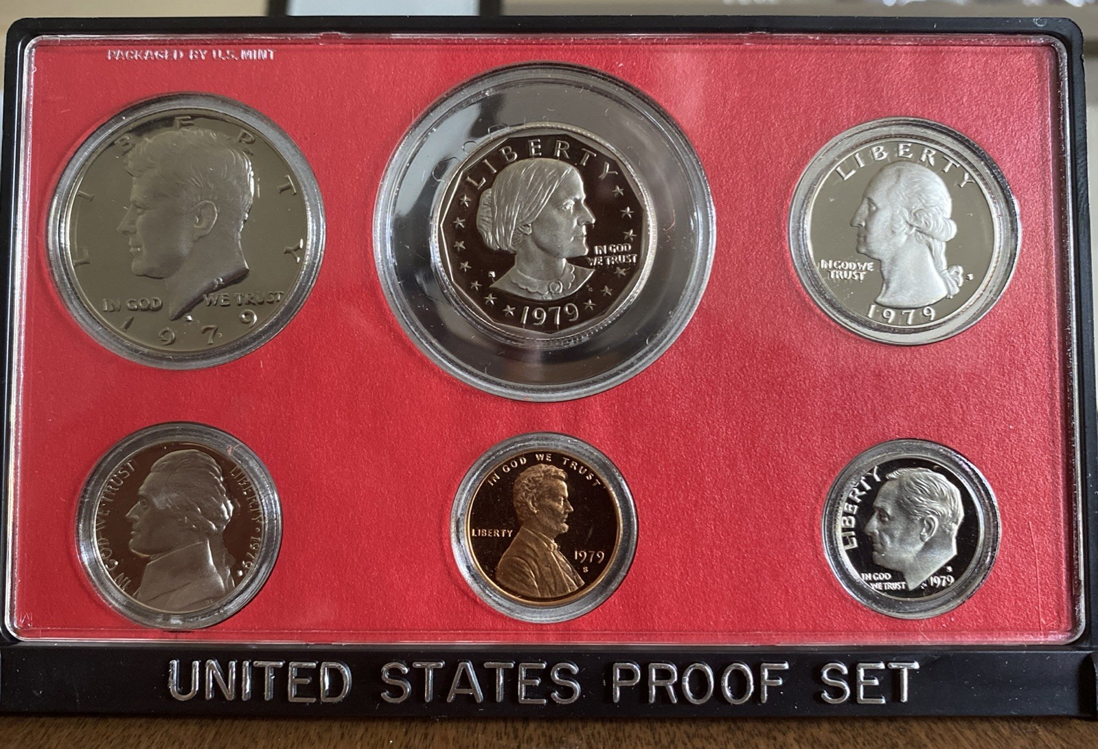 1979 Proof set CN-Clad Susan B Anthony Kennedy 6 coins