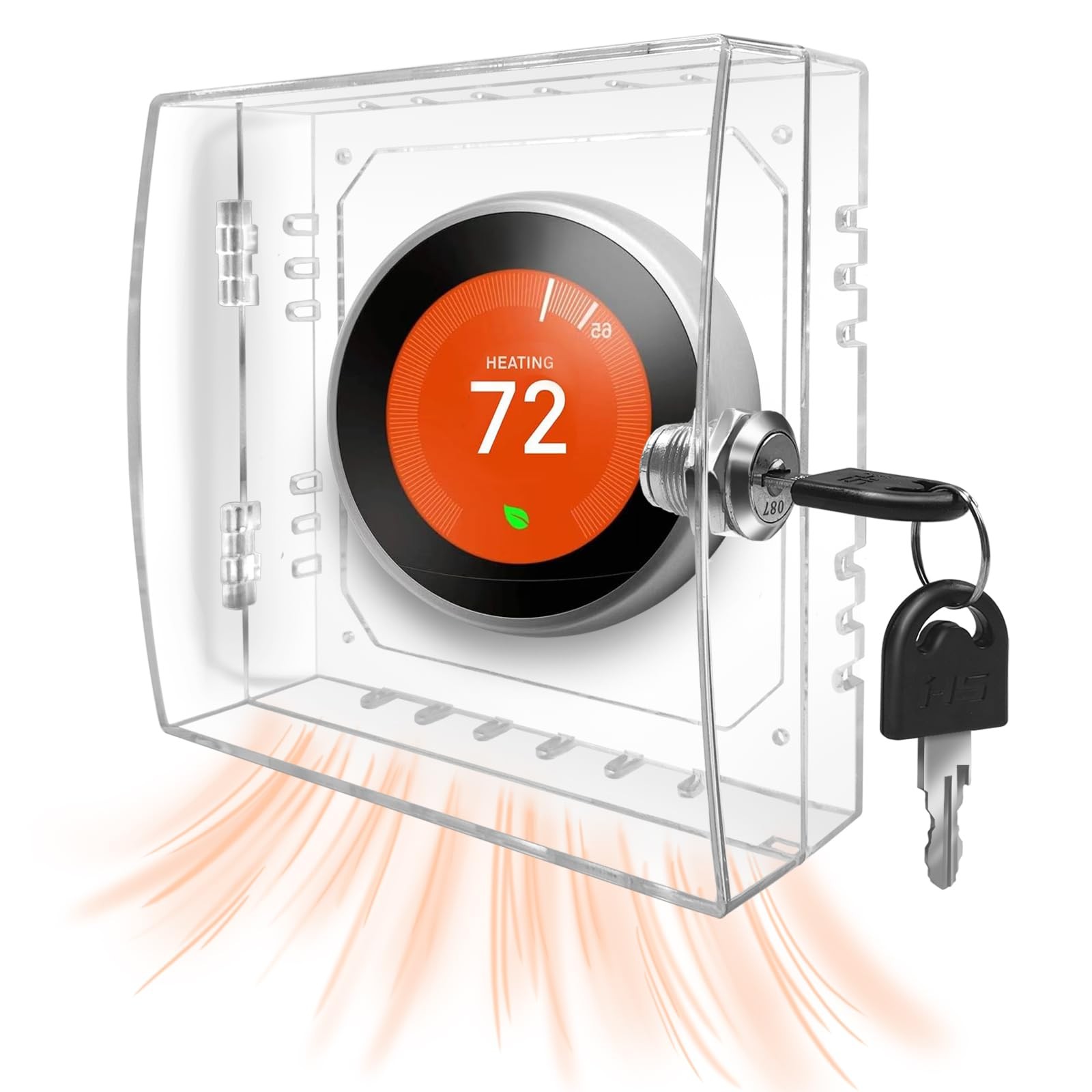 PILISPARK Thermostat Lock Box with Key Cover Universal Transparent