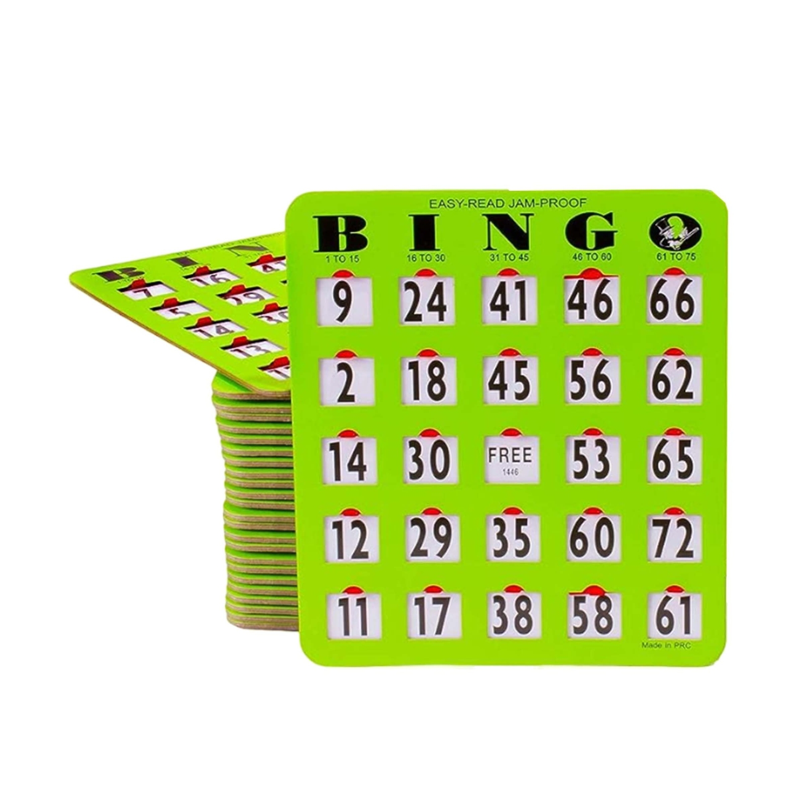 MR CHIPS Jam-Proof Easy-Read Large Print Fingertip Bingo Cards with Sliding W...