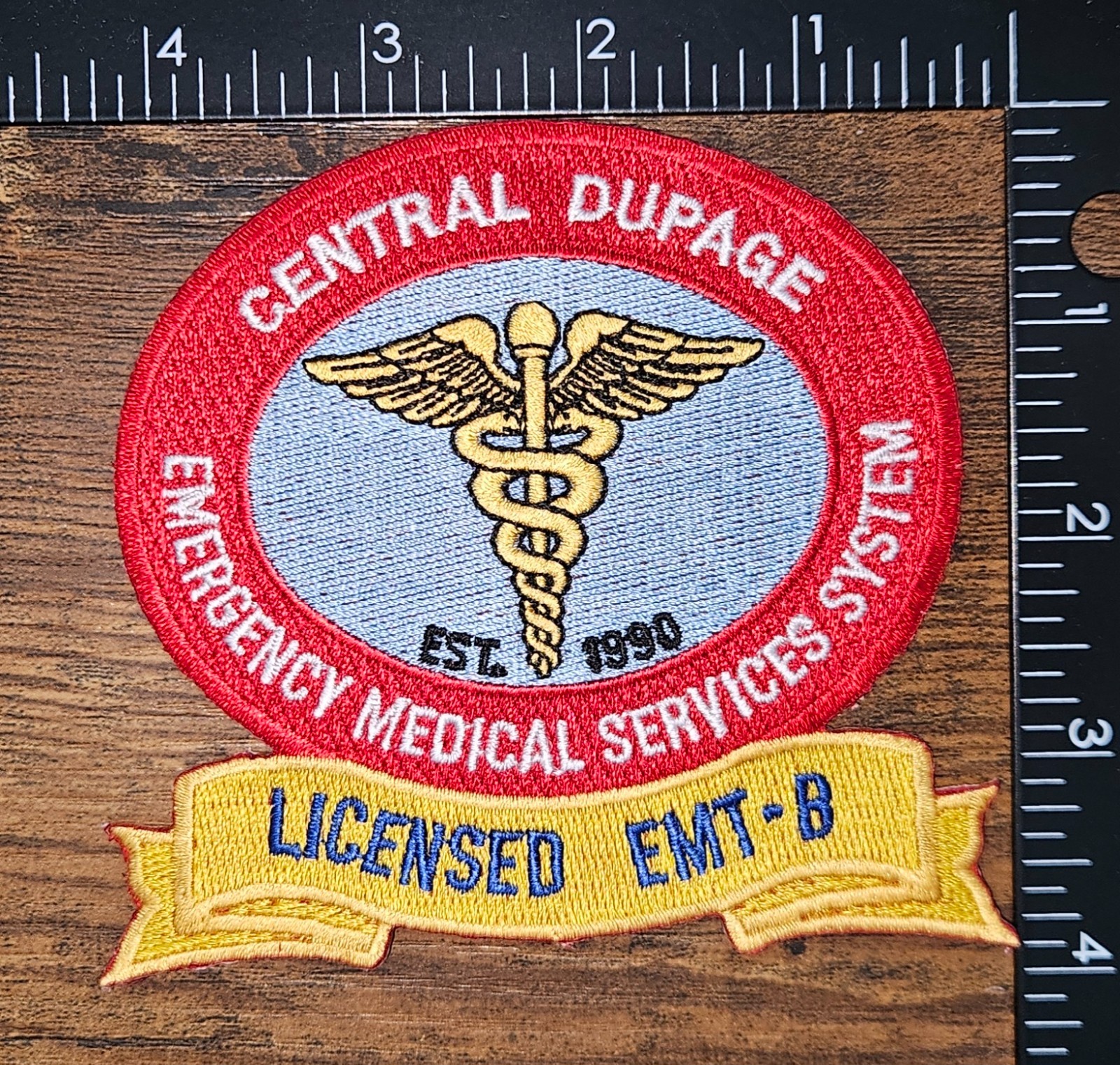 Central DuPage Illinois Emergency Medical Services System Licensed EMT B Patch