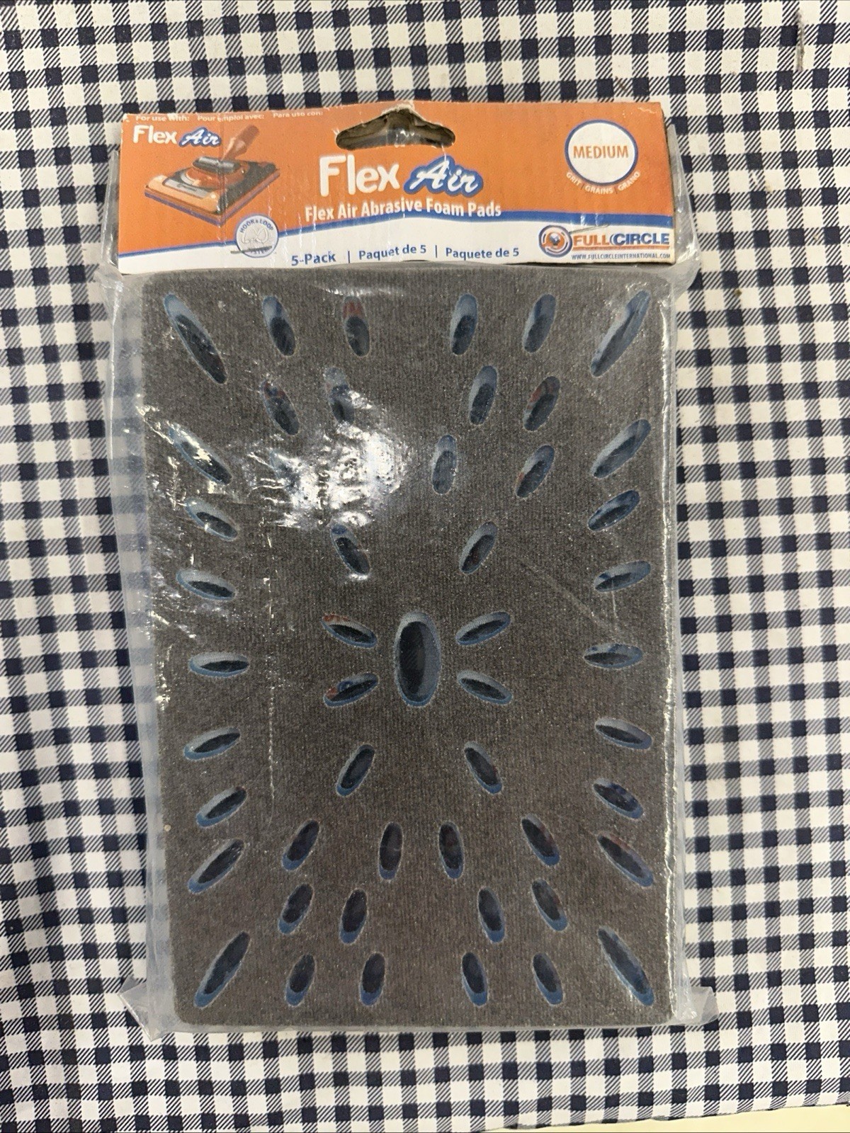 Full Circle International Flex Air Foam Sanding Pad Medium Grit - 5 Pack