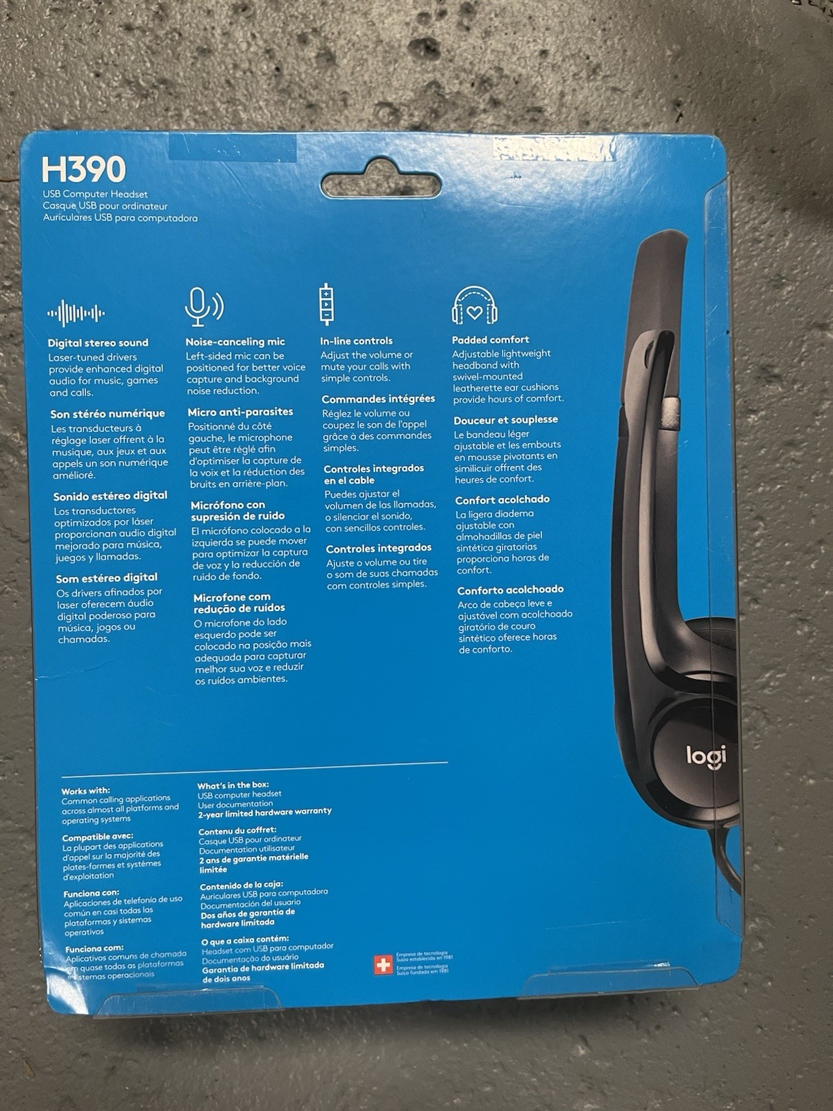 Logitech H390 Black Over the Ear Headset