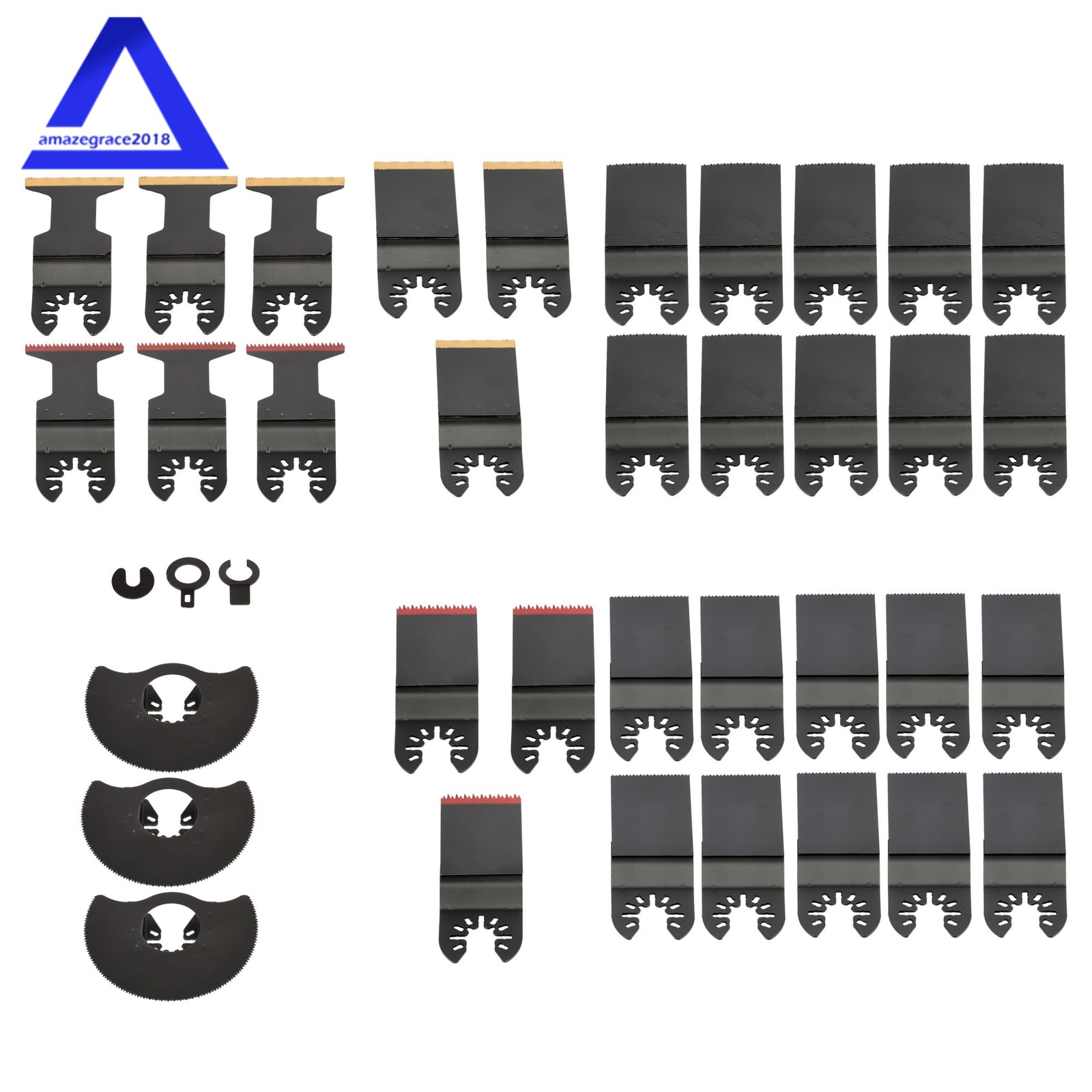 35PCS 7 Types Titanium Oscillating Tool Quick Saw Blades Multitool Blades