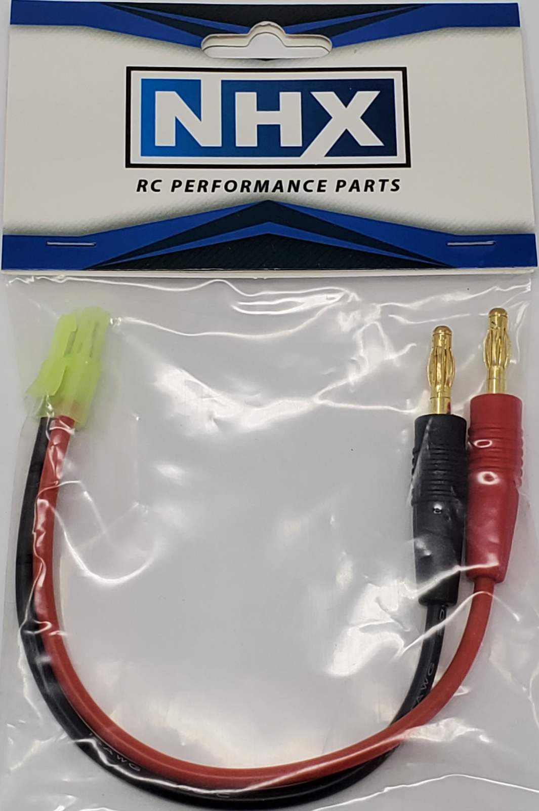 NEW NHX RC Mini Tamiya Male Charger Cable with 4.0mm Banana Connector Adapter
