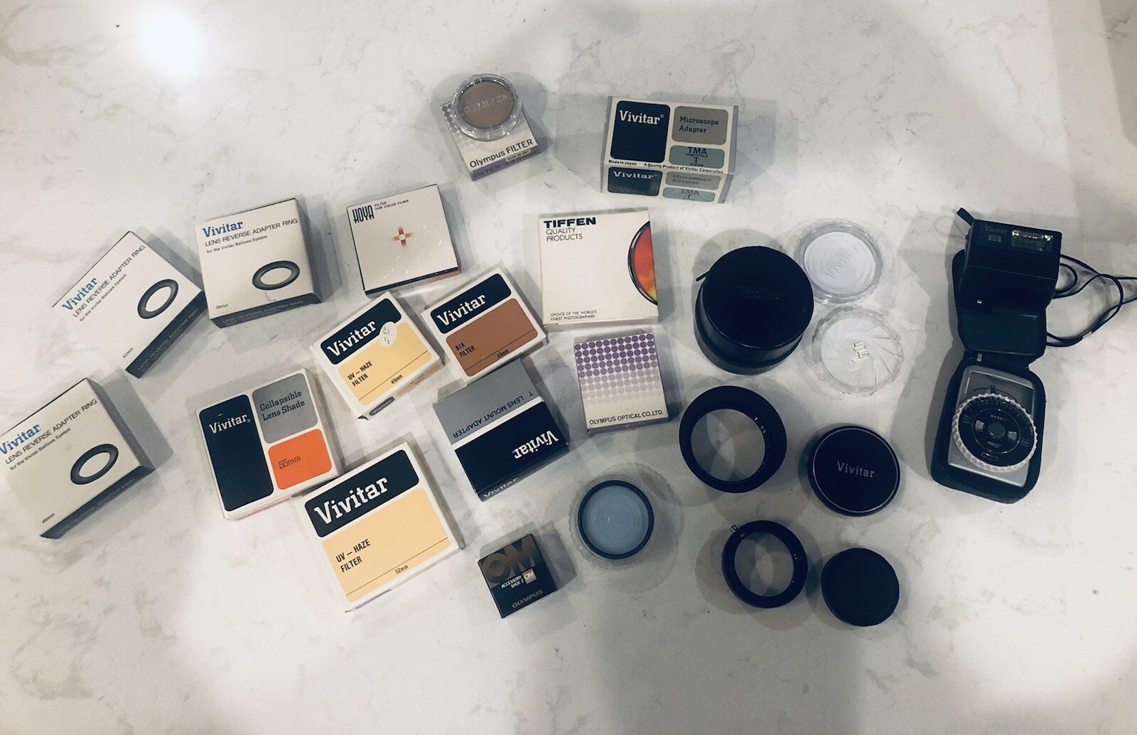 Lot of Vivitar Tiffen Olympus Hoya Accessories Lens Adapter Rings Filters