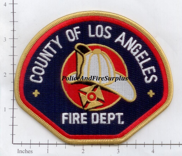 California - Los Angeles County CA Fire Dept Patch - Dark BLue Background