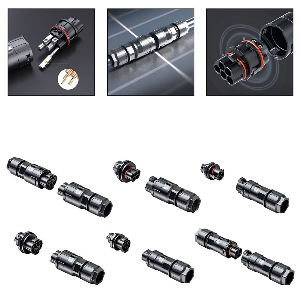 Robust Waterproof 35 Pin Cable Connectors with Copper Plated Terminals