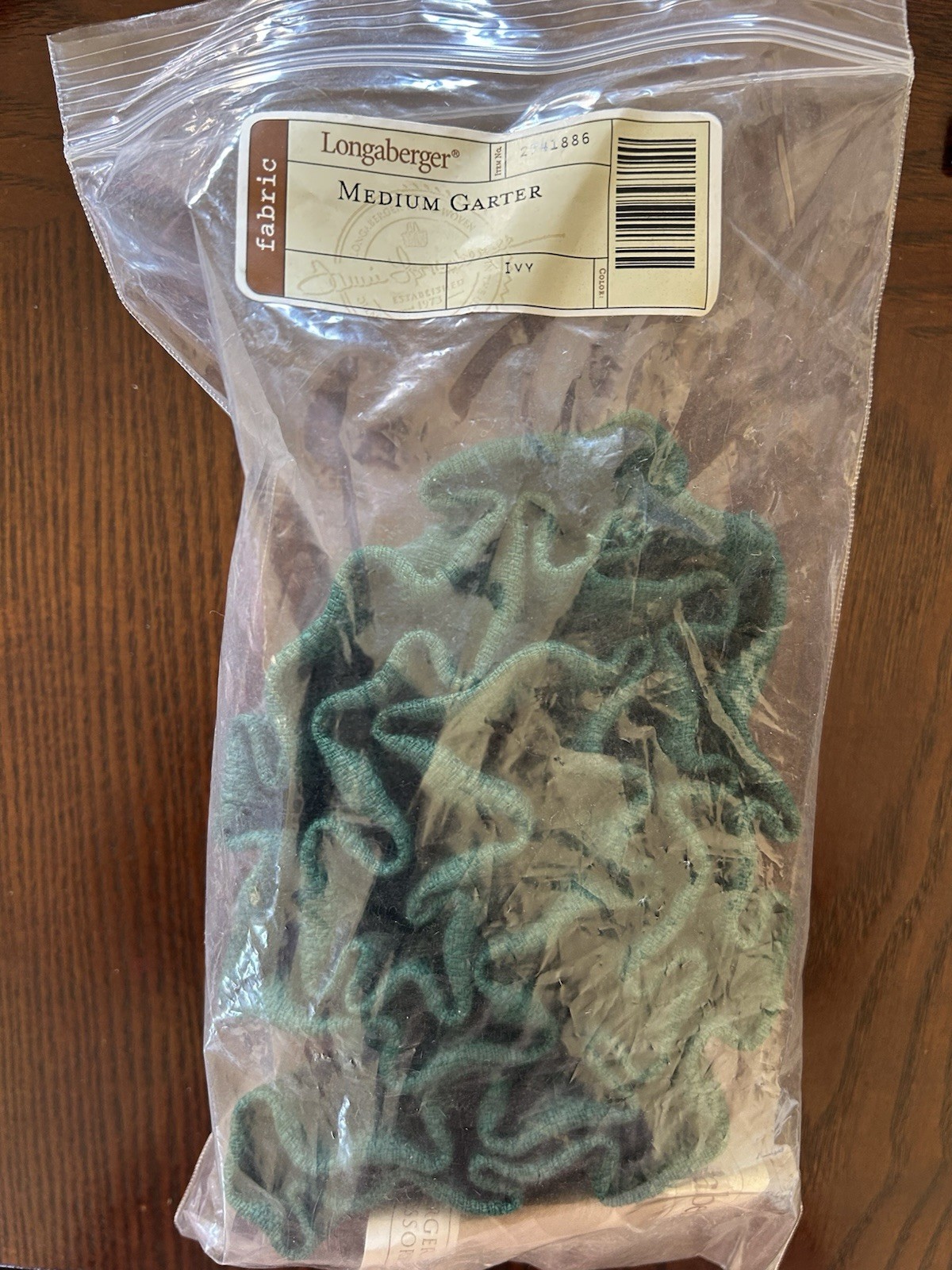 Longaberger Medium Garter Ivy Green NEW # 2741886 NIP