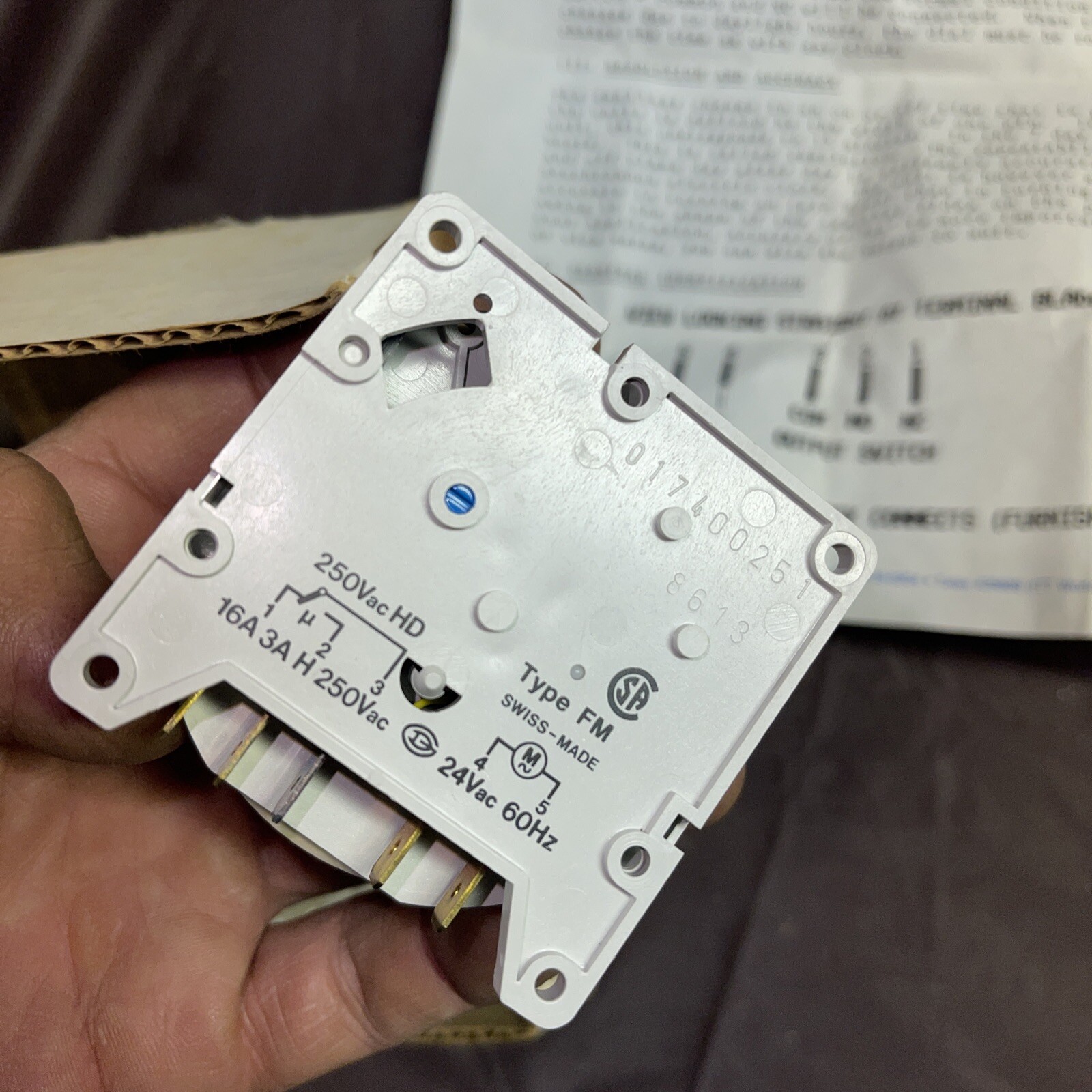 NOS Securitron CT-7-24VAC self contained clock timer