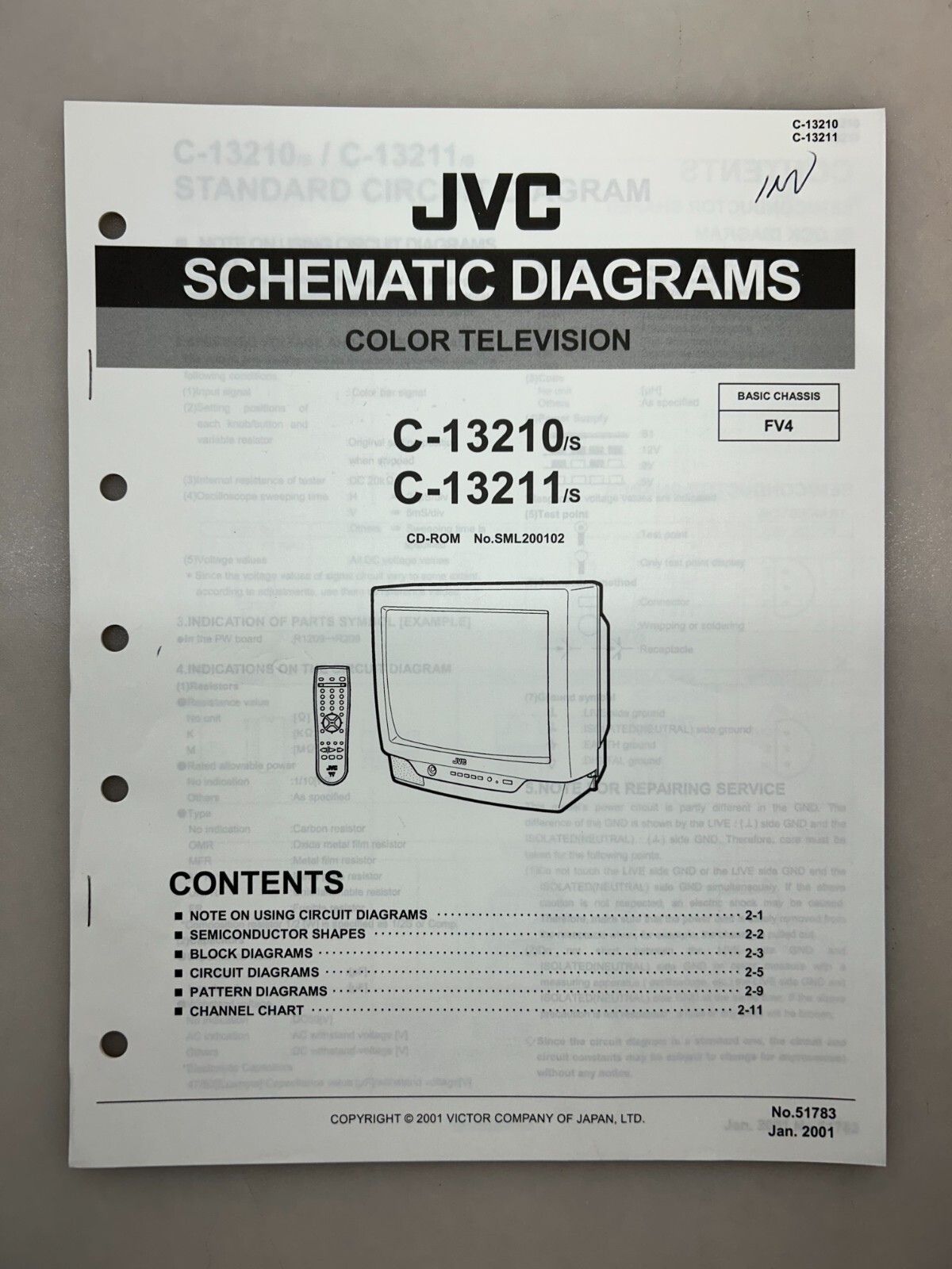 JVC C-13210 13211 Original Schematics Free Shipping